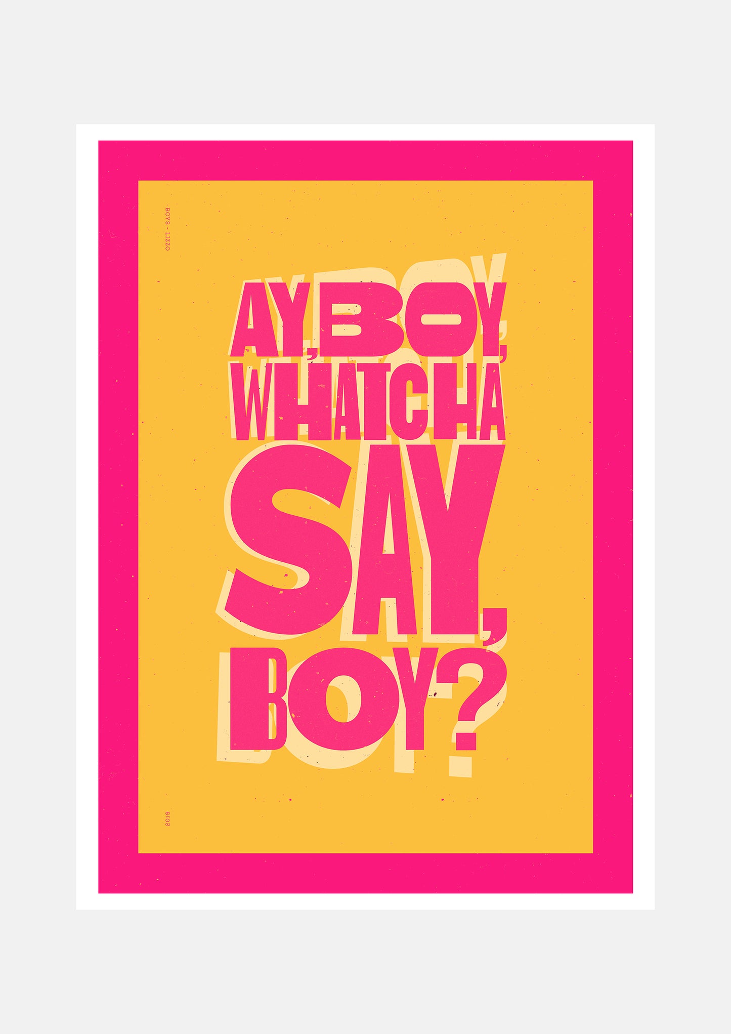 Lizzo: Boyz - Lyrics Prints.