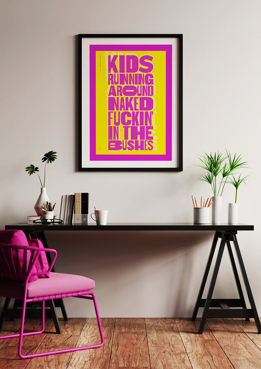 Oasis: Fuckin' In The Bushes - Lyrics Prints.