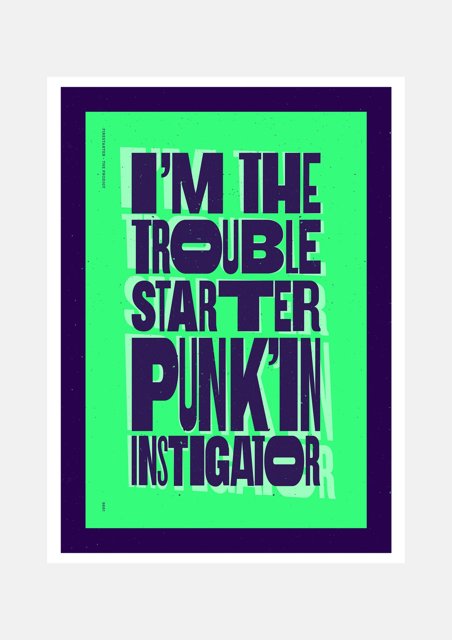 The Prodigy: Firestarter 02 - Lyrics Prints.